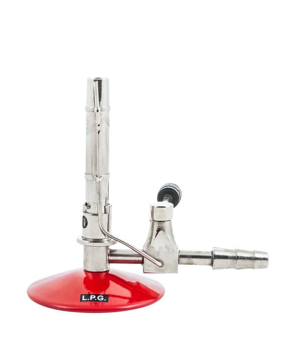 Mechero Bunsen con Llama Piloto para Gas Propano, Tubo Niquelado 100 Mm - imagen 3