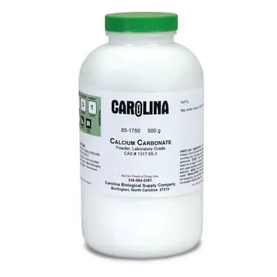 Carbonato de calcio en polvo, grado de laboratorio, 500 g