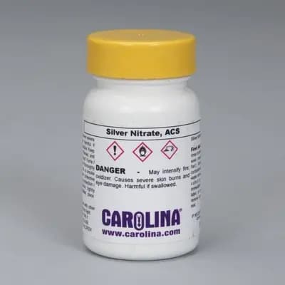 Nitrato de plata, grado reactivo, 100 g