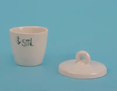 Crisol de porcelana con tapa, 5 mL - imagen 2