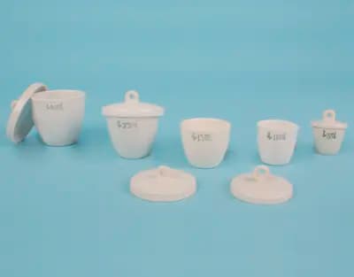 Crisol de porcelana con tapa, 30 mL - imagen 3