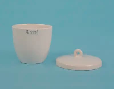 Crisol de porcelana con tapa, 50 mL - imagen 2