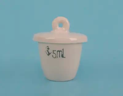 Crisol de porcelana con tapa, 5 mL - imagen 1