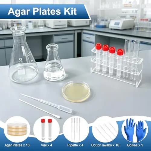 Kit de placas Petri con agar nutritivo 16 piezas - imagen 3