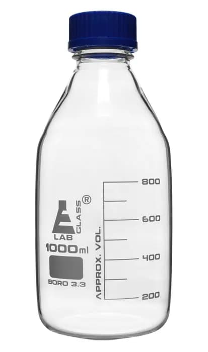 Botella de Vidrio 1000 mL con Tapon