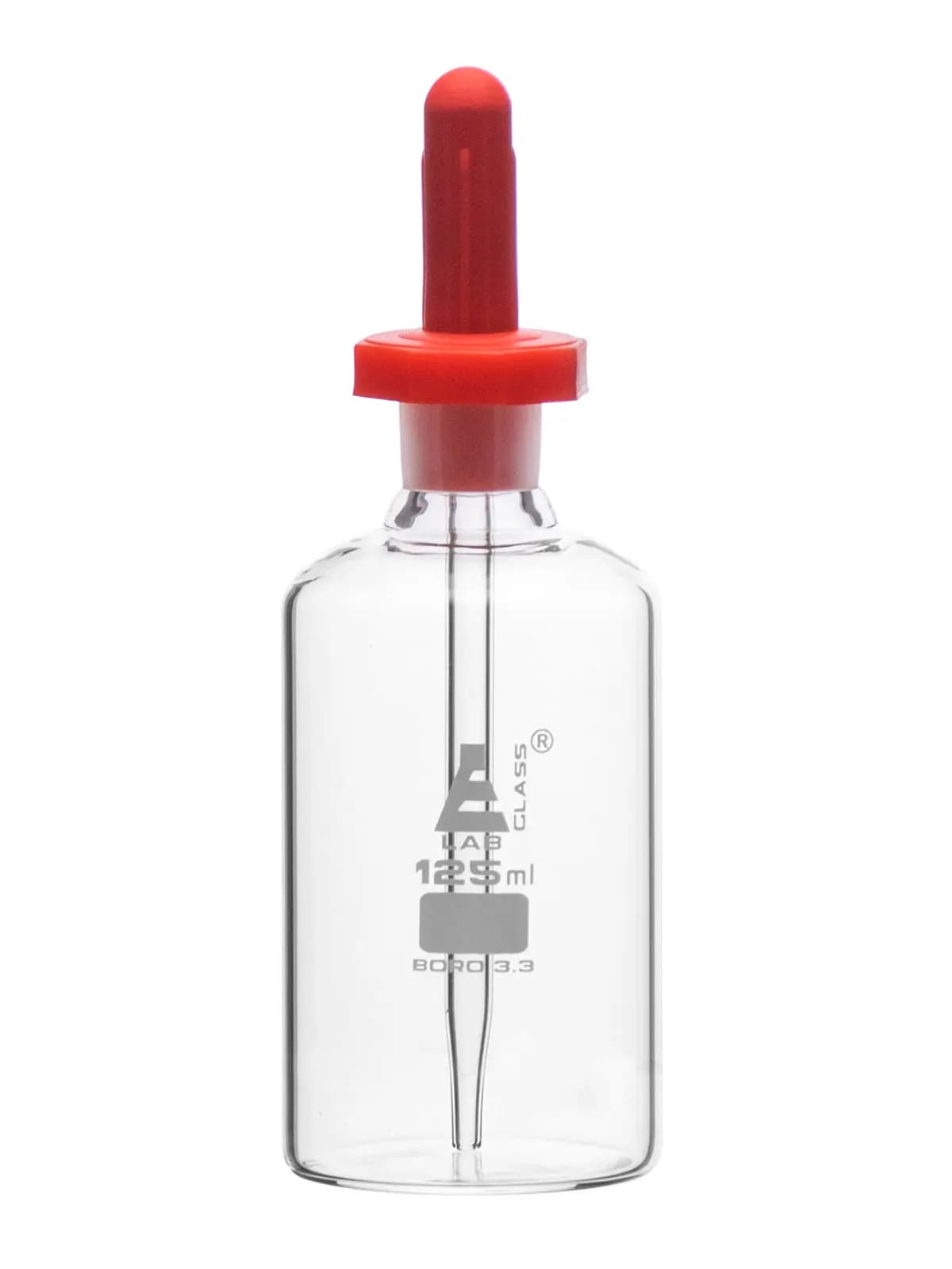 Gotero 125 mL Vidrio Transparente