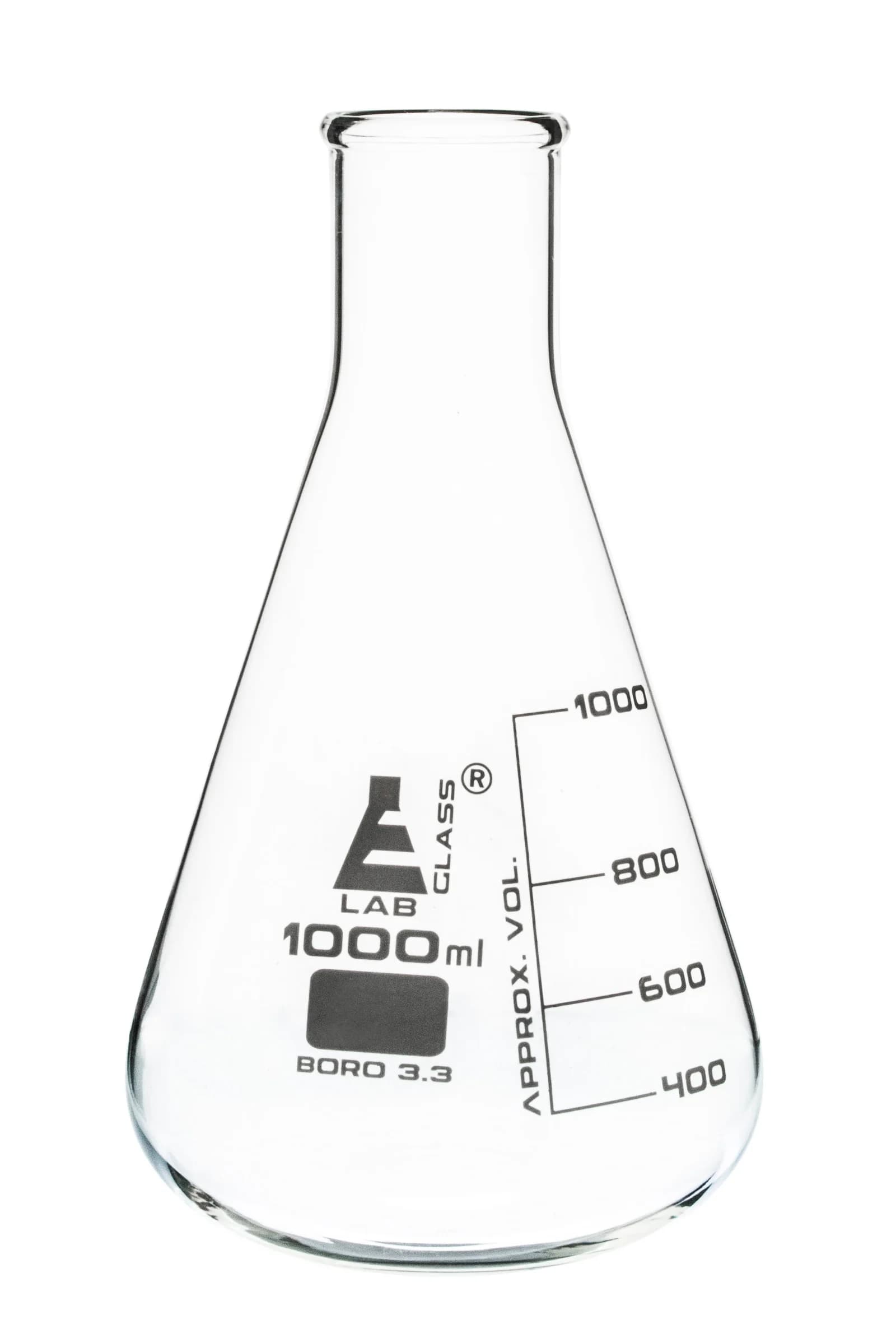 Matraz Erlenmeyer 1000 ml Cuello Estrecho - imagen 1