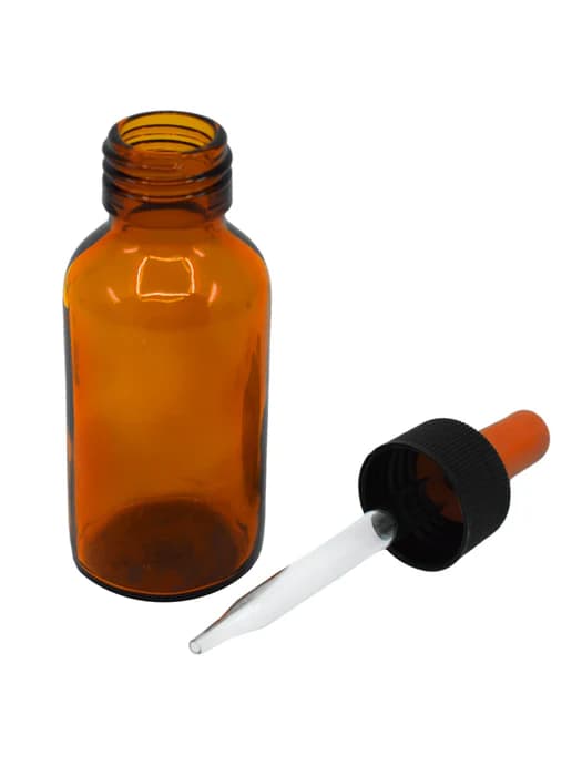 Frasco Gotero de Vidrio Ámbar 60 ml con Cuentagotas de Vidrio - imagen 2