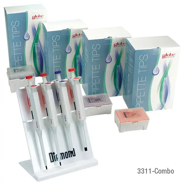 Kit de pipetas ajustables Diamond PRO con puntas y soporte - imagen 1