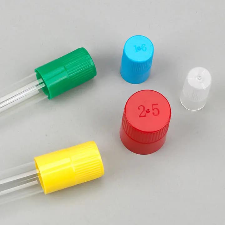 Tapas Diamond para tubos de cultivo de vidrio 16 mm, rojas - imagen 1