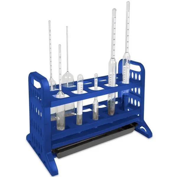 Soporte azul para 10 hidrómetros - imagen 2