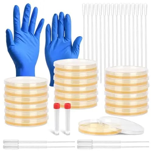 Kit de placas Petri con agar nutritivo 16 piezas