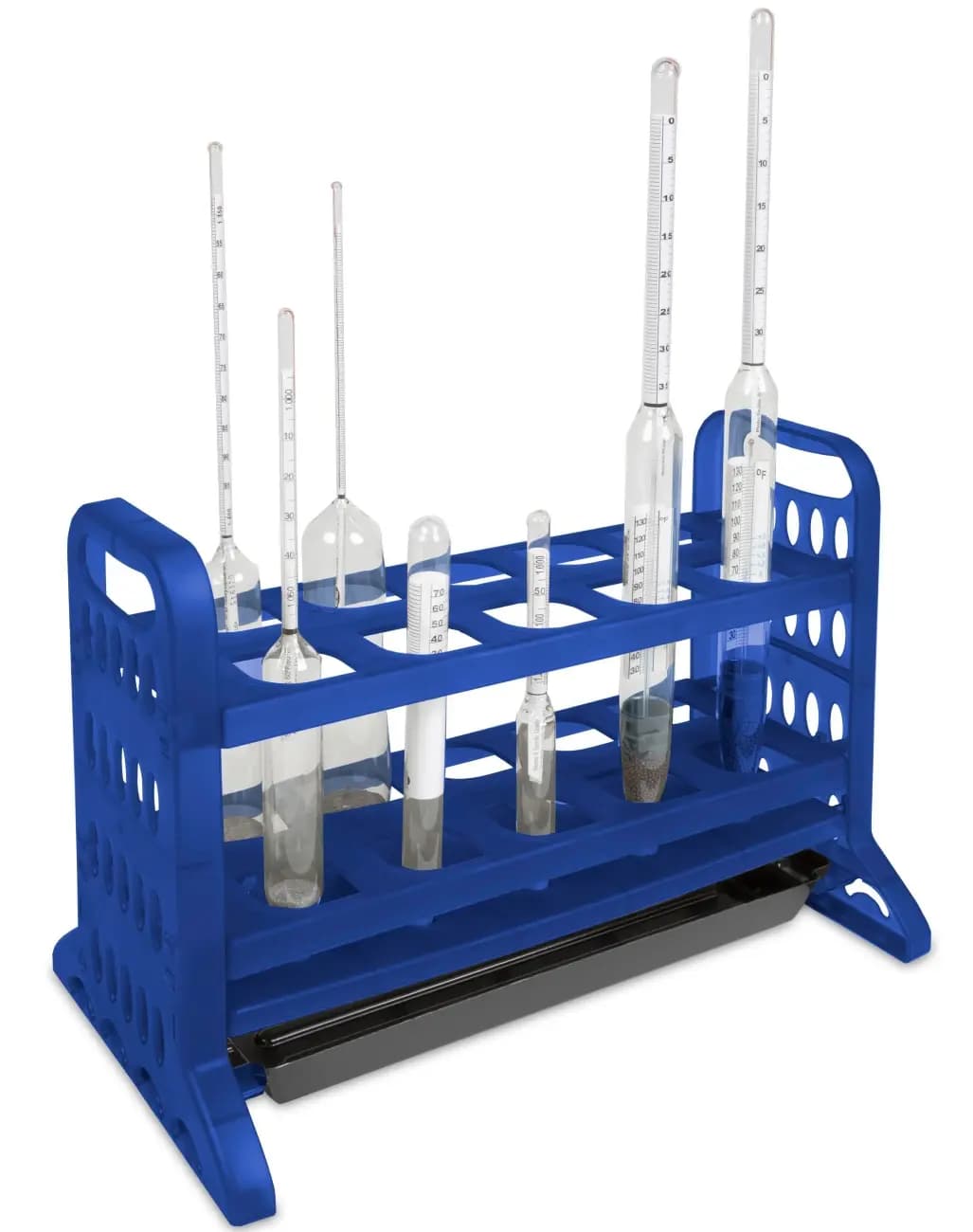 Soporte azul para 10 hidrómetros - imagen 1