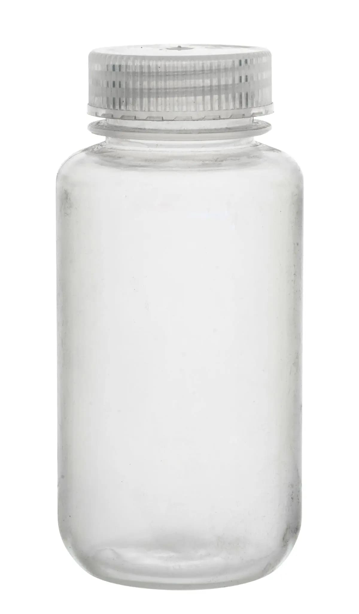 Botella de Reactivo 250 mL - Tapón de Rosca y Cuello Ancho - Polipropileno