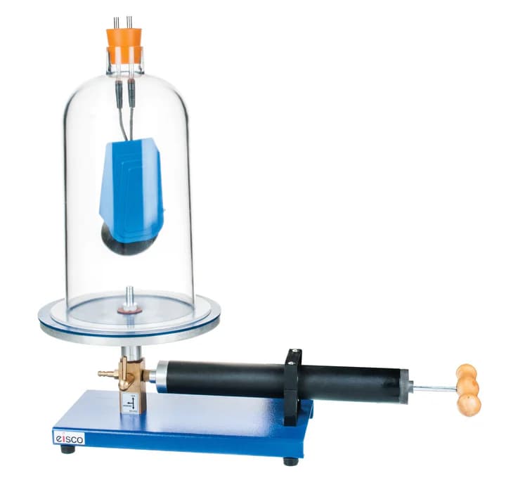 Conjunto de bomba de vacío y campana de cristal para laboratorio - imagen 1