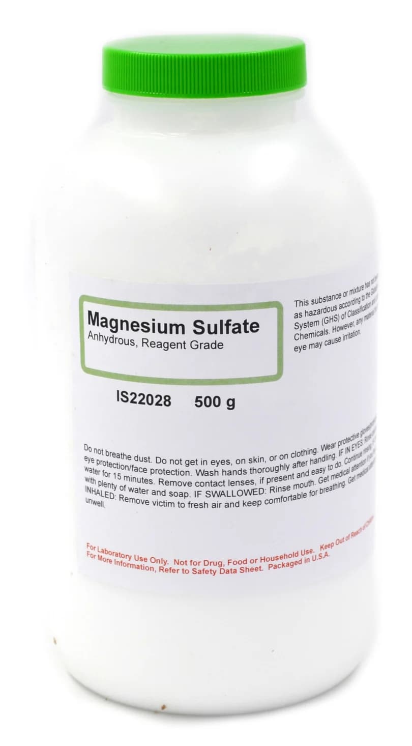 Sulfato de magnesio anhidro grado reactivo 500 g - imagen 1