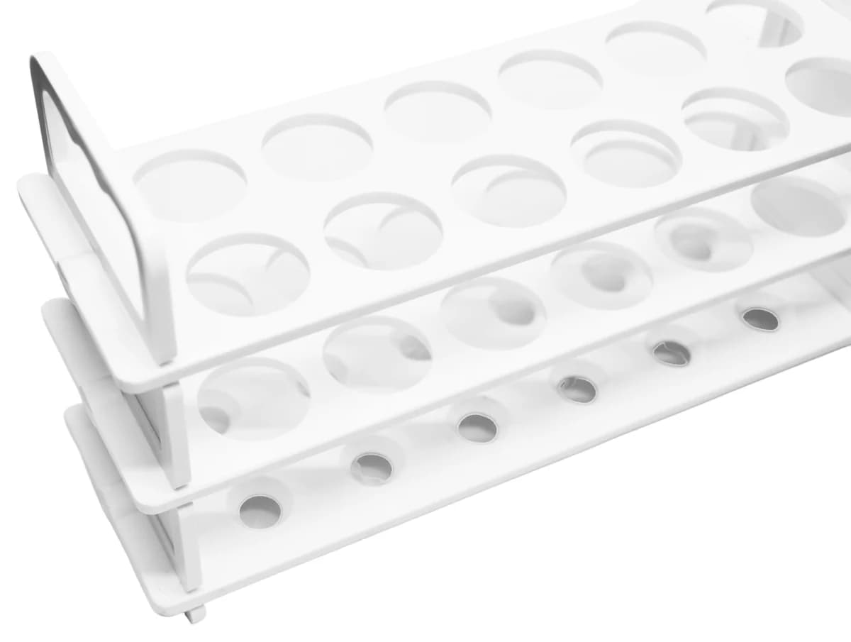 Soporte para tubos de ensayo, polipropileno, capacidad 12 tubos de 22 mm - imagen 1