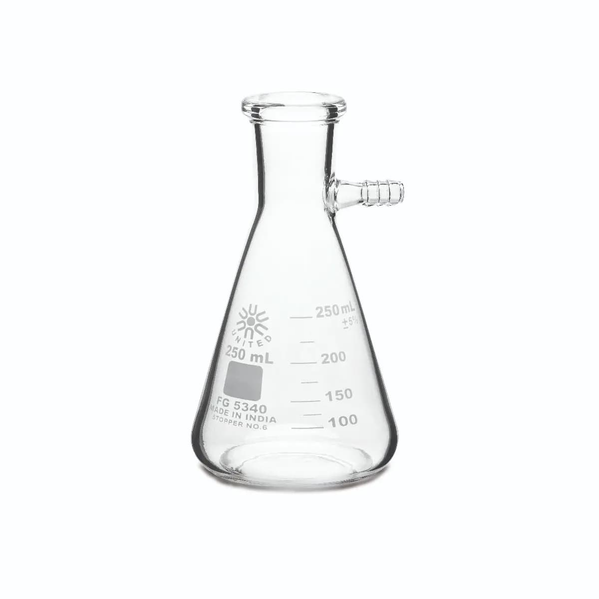 Matraz de filtración de vidrio borosilicato 250 ml con cuello de tornillo - imagen 2
