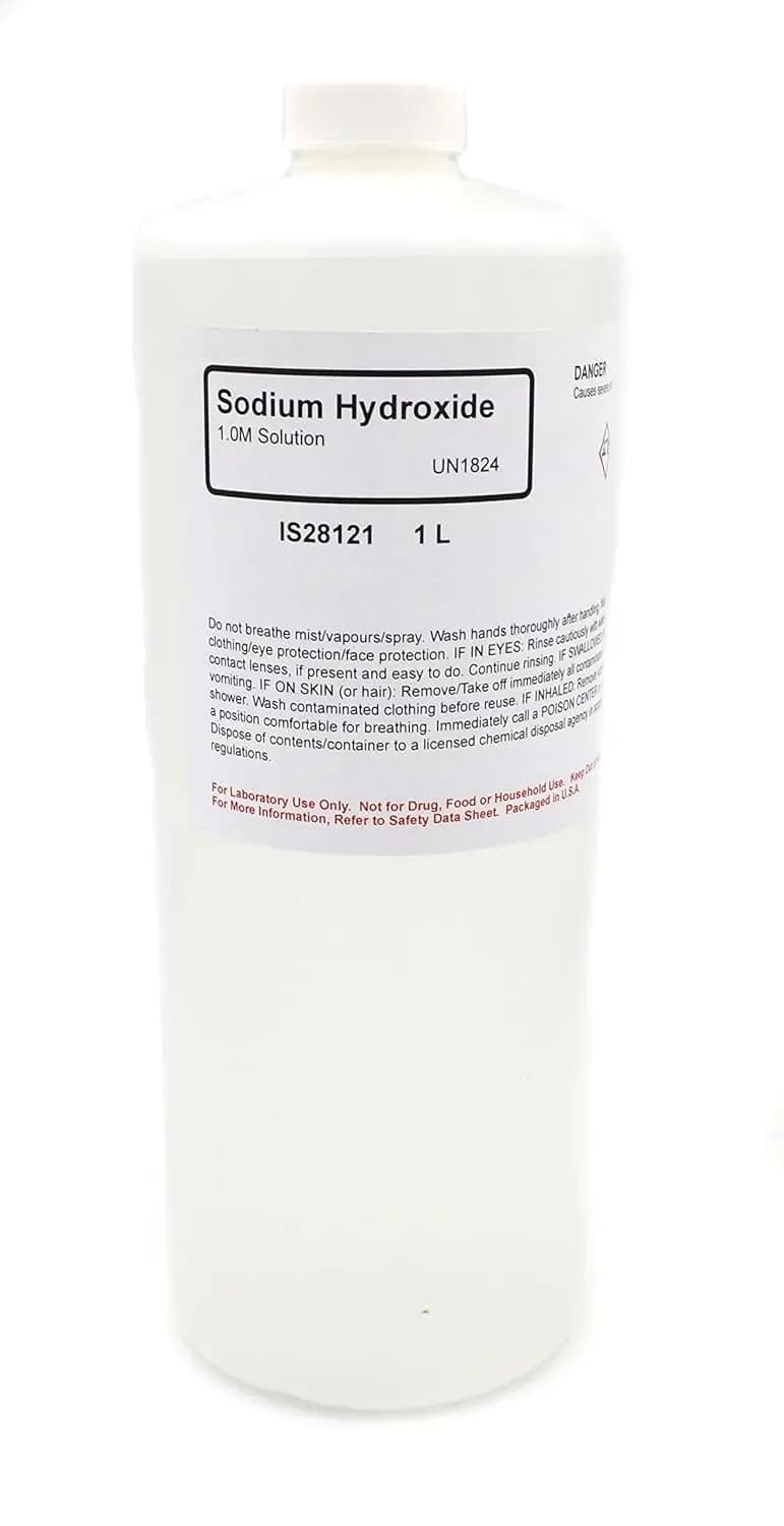 Solución de hidróxido de sodio 1.0M para laboratorio, 1L - imagen 1