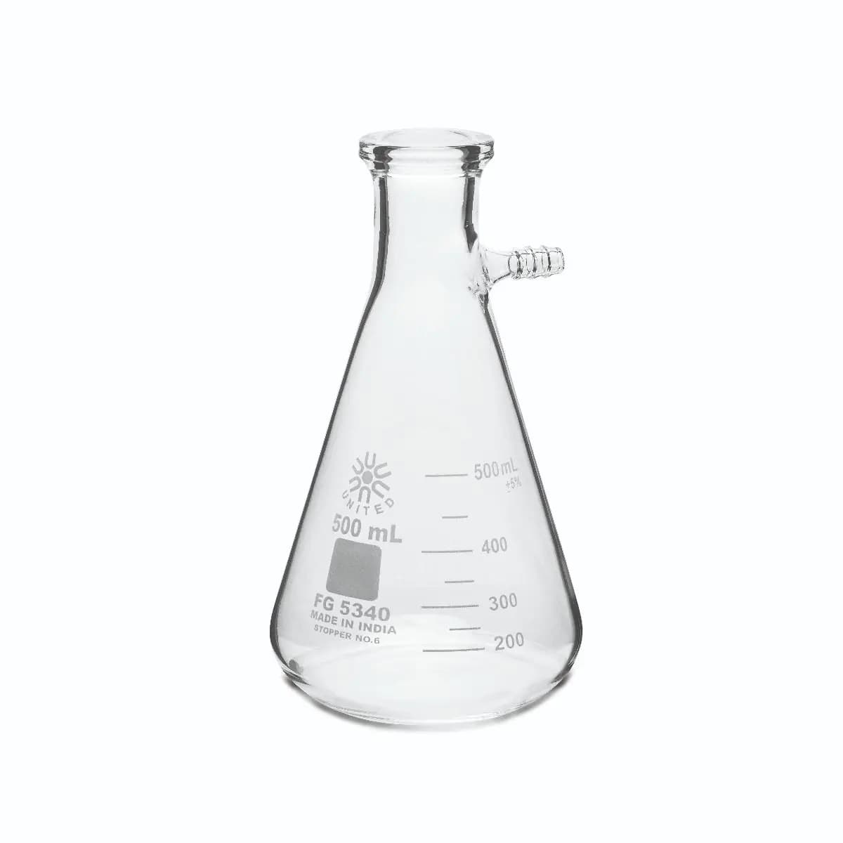 Matraz de filtración de vidrio borosilicato 500 ML con cuello atornillado - imagen 1