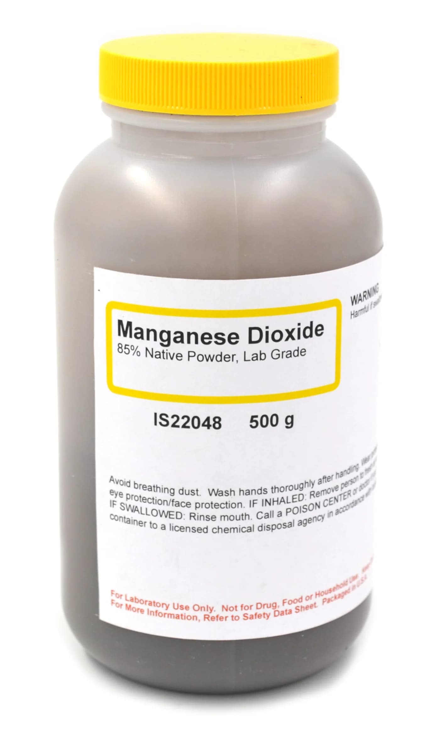 Dióxido de manganeso en polvo grado laboratorio 500 g - imagen 1
