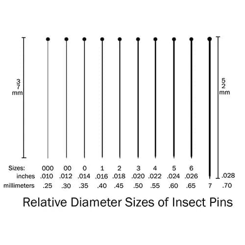 Pines de insectos de esmalte negro tamaño 7 - imagen 3