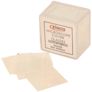 Cubreobjetos de vidrio 22 × 22 mm para microscopía