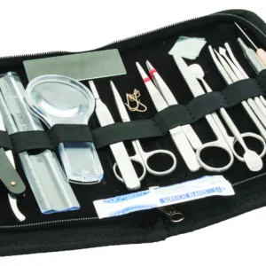 Juego de disección 20 piezas acero inoxidable estuche cuero