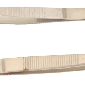 Pinzas curvas de acero inoxidable de 110 mm con puntas finas