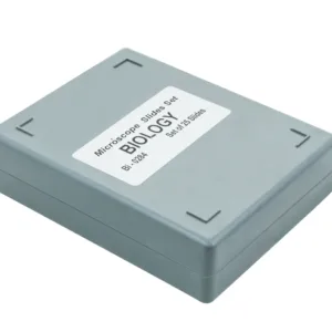 Juego de portaobjetos para microscopio de 25 piezas en caja plástica de Eisco Labs