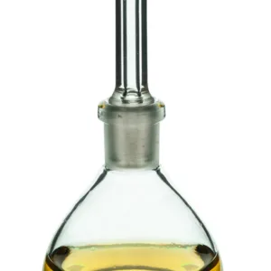 Picnómetro calibrado de 25 ml con fondo plano y tapón perforado de Eisco Labs