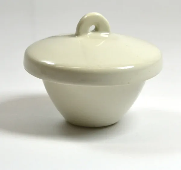 Crisol de porcelana con tapa 30 ml forma baja - Imagen 2