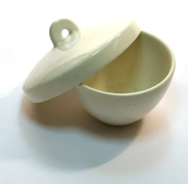 Crisol de porcelana con tapa 30 ml forma baja - Imagen 3