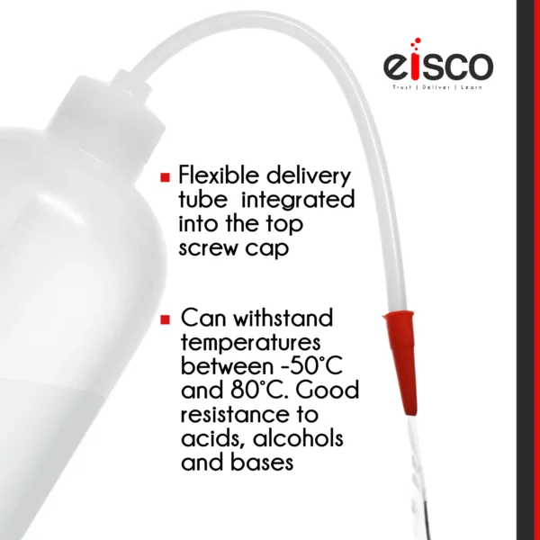 Botella de Lavado Económica 500 ml con Tubo Flexible – Polietileno - Imagen 3