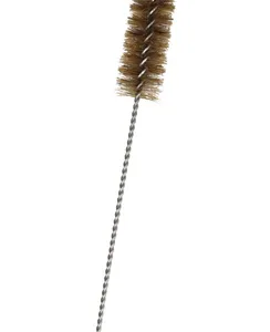 Cepillo de limpieza de cerdas 9,25" con extremo en abanico y mango de acero inoxidable