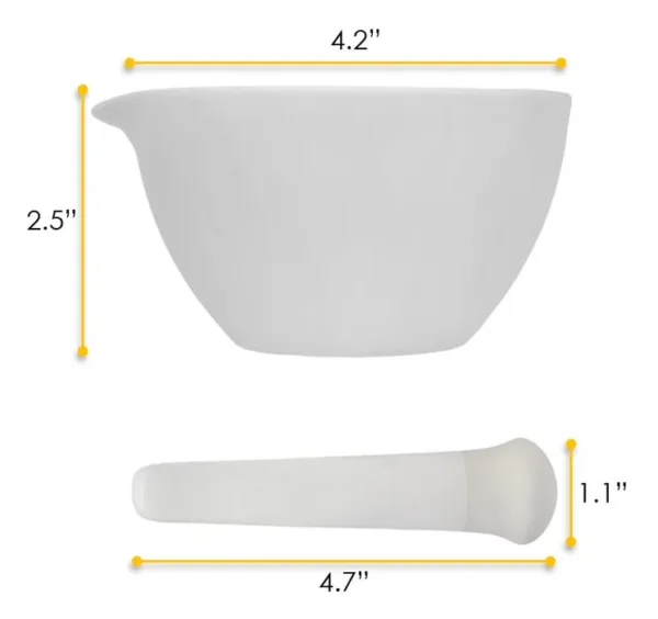 Mortero y Maja de Porcelana 150 ml - Imagen 2