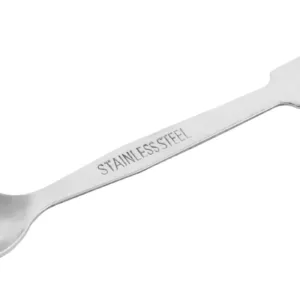 Cuchara con espátula de acero inoxidable, 5,9 pulgadas, pulida