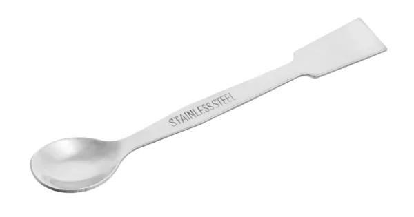 Cuchara con espátula de acero inoxidable, 5,9 pulgadas, pulida
