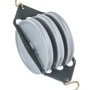 Polea triple paralela de plástico de 50 mm para experimentos de física