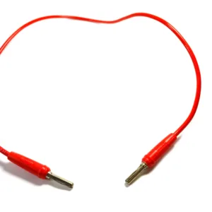 Cable de conexión de 4 mm, 500 mm, color rojo para laboratorio