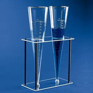 Cono Imhoff de plástico de 1000 mL para sedimentación en laboratorio