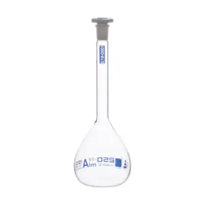 Matraz volumétrico de 100 ml Clase A con tapón de polipropileno